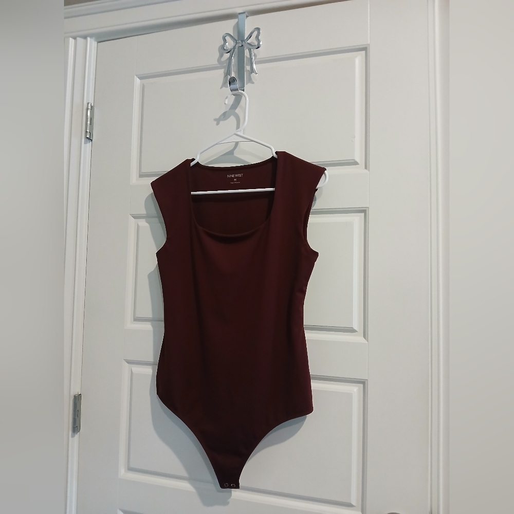 Nine West Burgundy Bodysuit